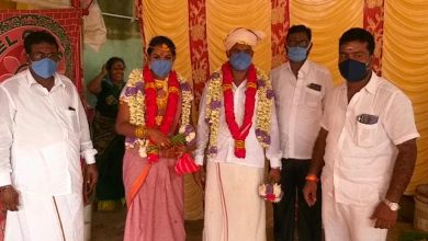 Photo of திருமணம் எளிய முறையில் நடைபெற்றது