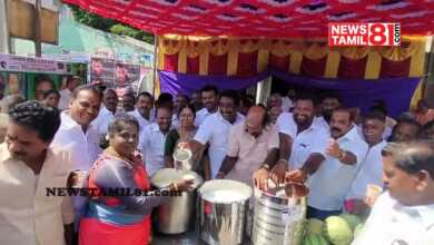 Photo of காஞ்சிபுரத்தில் அதிமுக சார்பில் பழங்கள் வழங்கி தண்ணீர் பந்தலை முன்னாள் அமைச்சர் திறந்து வைத்தார்